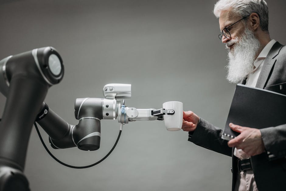 Robotski asistent u modernom uredu
